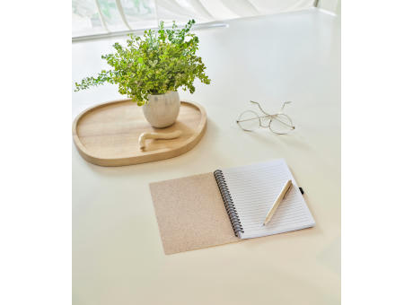 Notizbuch und Kugelschreiber aus Weizenstroh Massimo Werbeartikel