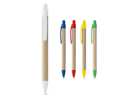 REMI. Kraftpapier-Kugelschreiber mit Clip Werbeartikel