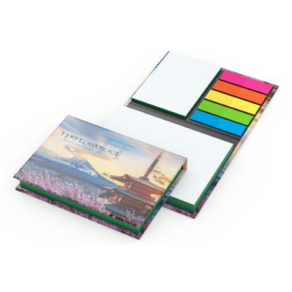 Haftnotiz-Set Wien Bookcover White Bestseller, 100/25 Blatt, Farbschnitt Werbeartikel