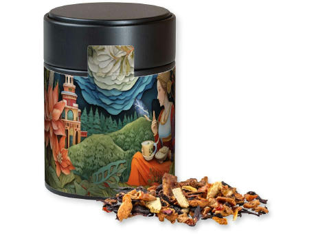 Product image Omas Bratäpfelchen Tee, ca. 60g, Metalldose Midi schwarz Werbeartikel