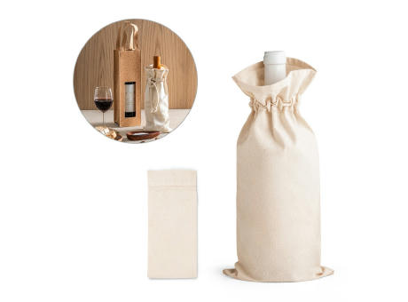 JEROME. Flaschenbeutel aus 100% Baumwolle (180 g/m²) Werbeartikel