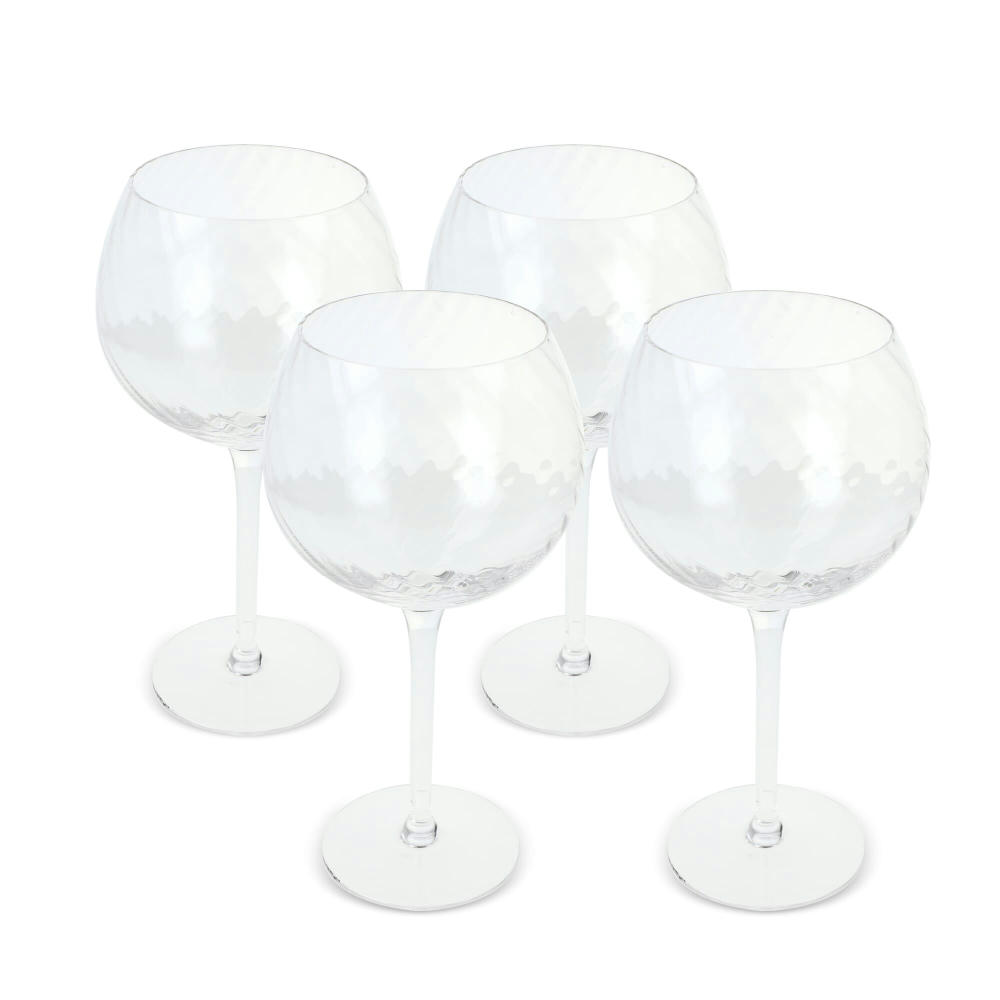 Byon Opacity 4er-Set Weingläser mit stilvollem Glasmuster 470ml Werbeartikel