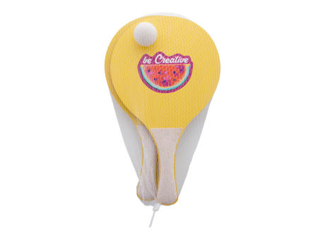 Individuelles Strandtennisset CreaShot Werbeartikel