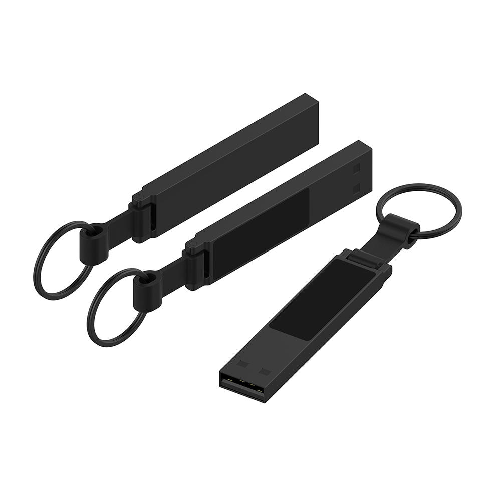 USB-Stick LED 12 USB 2.0 COB   1 GB Silber/Schwarz Werbeartikel