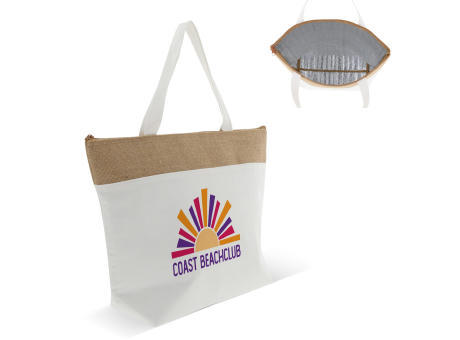 Product image Strand-Kühltasche baumwolle/Jute 42x10x30cm bedrucken