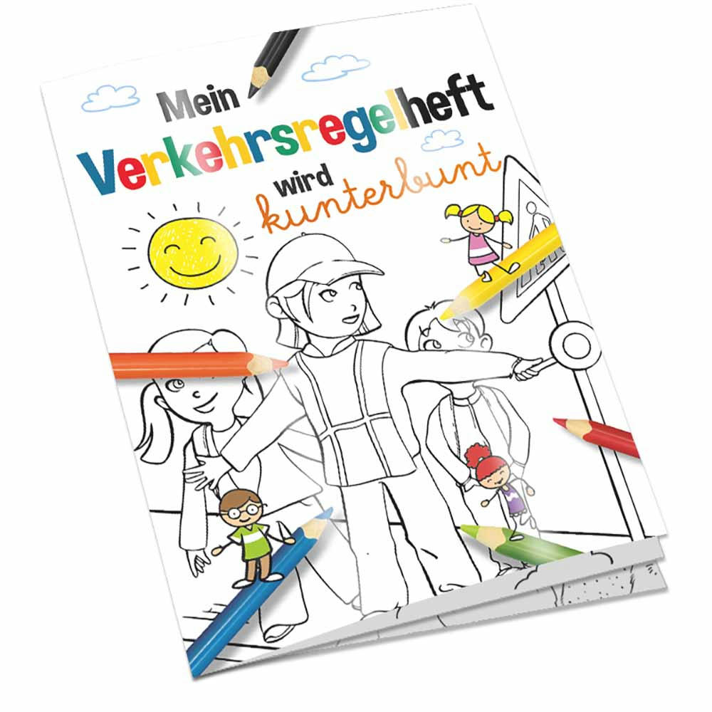 Malbuch / Mal-Set A6 - Verkehr - Malset neutral Werbeartikel