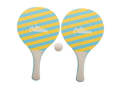 Individuelles Strandtennisset CreaShot Werbeartikel