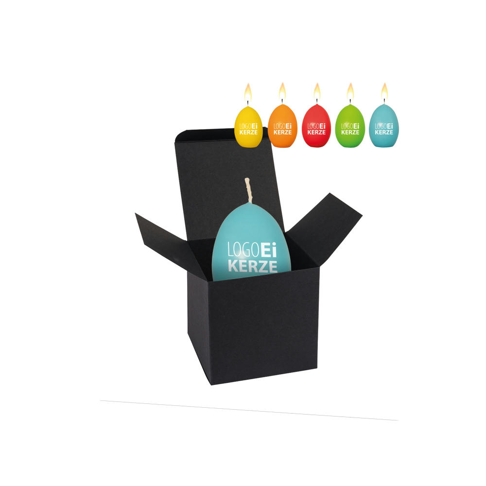 Product image ColorBox LogoEi Kerze - Weiß Werbeartikel