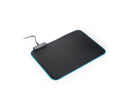 Product image THORNE MOUSEPAD RGB. Gaming-Mauspad mit RGB-LED-Leuchten aus Polyester Werbeartikel