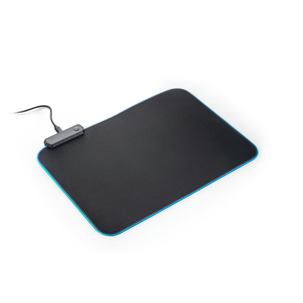 Product image THORNE MOUSEPAD RGB. Gaming-Mauspad mit RGB-LED-Leuchten aus Polyester Werbeartikel