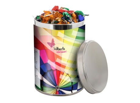 Product image Große Dose 1,3 Liter, gefüllt mit Süßigkeiten Werbeartikel