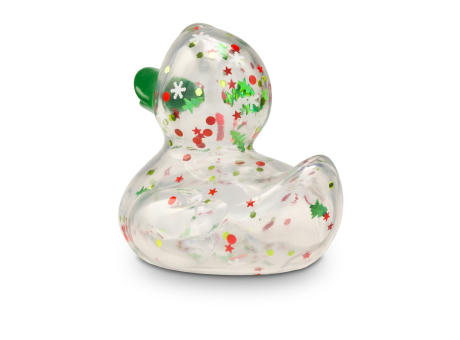 Werbeente Luis Lametta mit grünem Schnabel, ca. 8 cm Werbeartikel