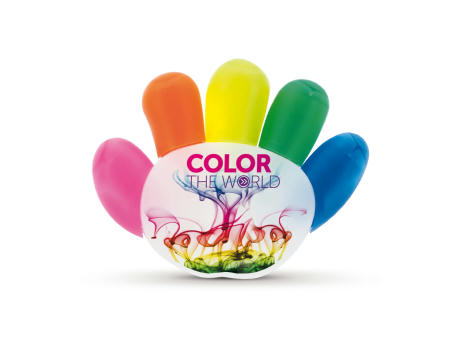 Textmarker Hand bedrucken