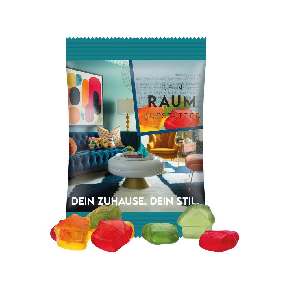 Minitüte 15 g Trolli Fruchtgummi Standardformen Werbeartikel