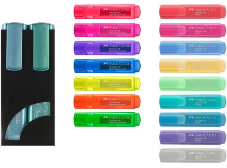 2er Set Textliner transluzent / Pastell bedrucken