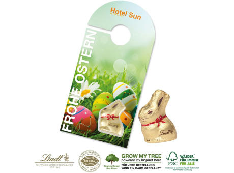 Product image TÜRANHÄNGER MIT LINDT GOLDHASE Werbeartikel