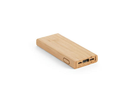 Product image KOHN. Powerbank 5'000 mAh aus Bambus bedrucken