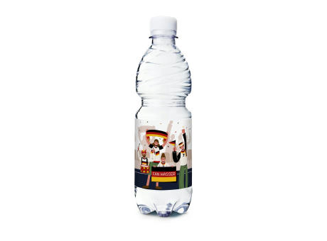 500 ml PromoWater - Mineralwasser mit Kohlensäure, Hergestellt in Deutschland - Folien-Etikett Werbeartikel