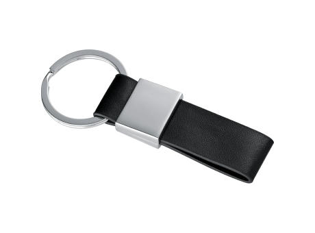 Schlüsselanhänger mit Kunstleder Bändchen Werbeartikel