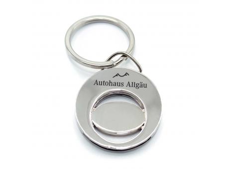 Schlüsselanhänger Round mit Lasergravur 2-seitig bedrucken