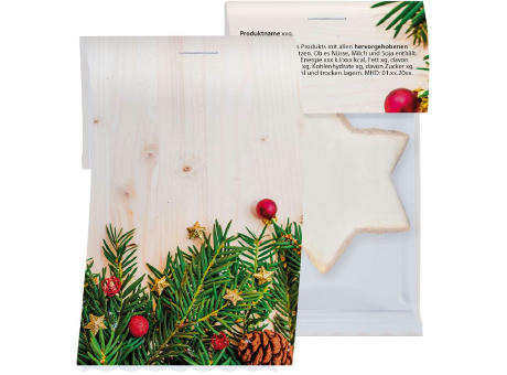 Product image Zimtsterne, ca. 7g, Express Flowpack mit Werbereiter bedrucken