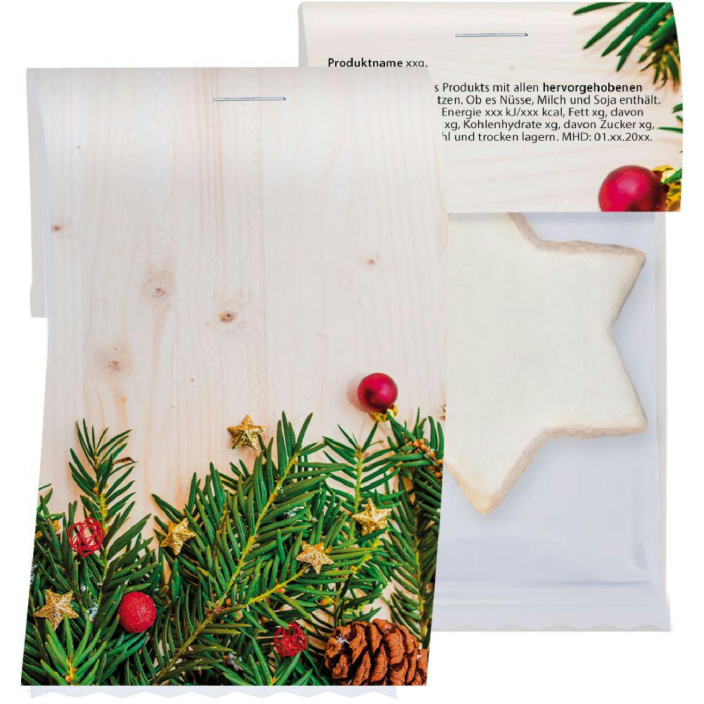 Product image Zimtsterne, ca. 7g, Express Flowpack mit Werbereiter Werbeartikel