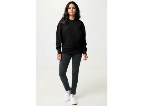 IQONIQ Kruger Relax-Rundhals-Sweater aus recycelt. Baumwolle bedrucken