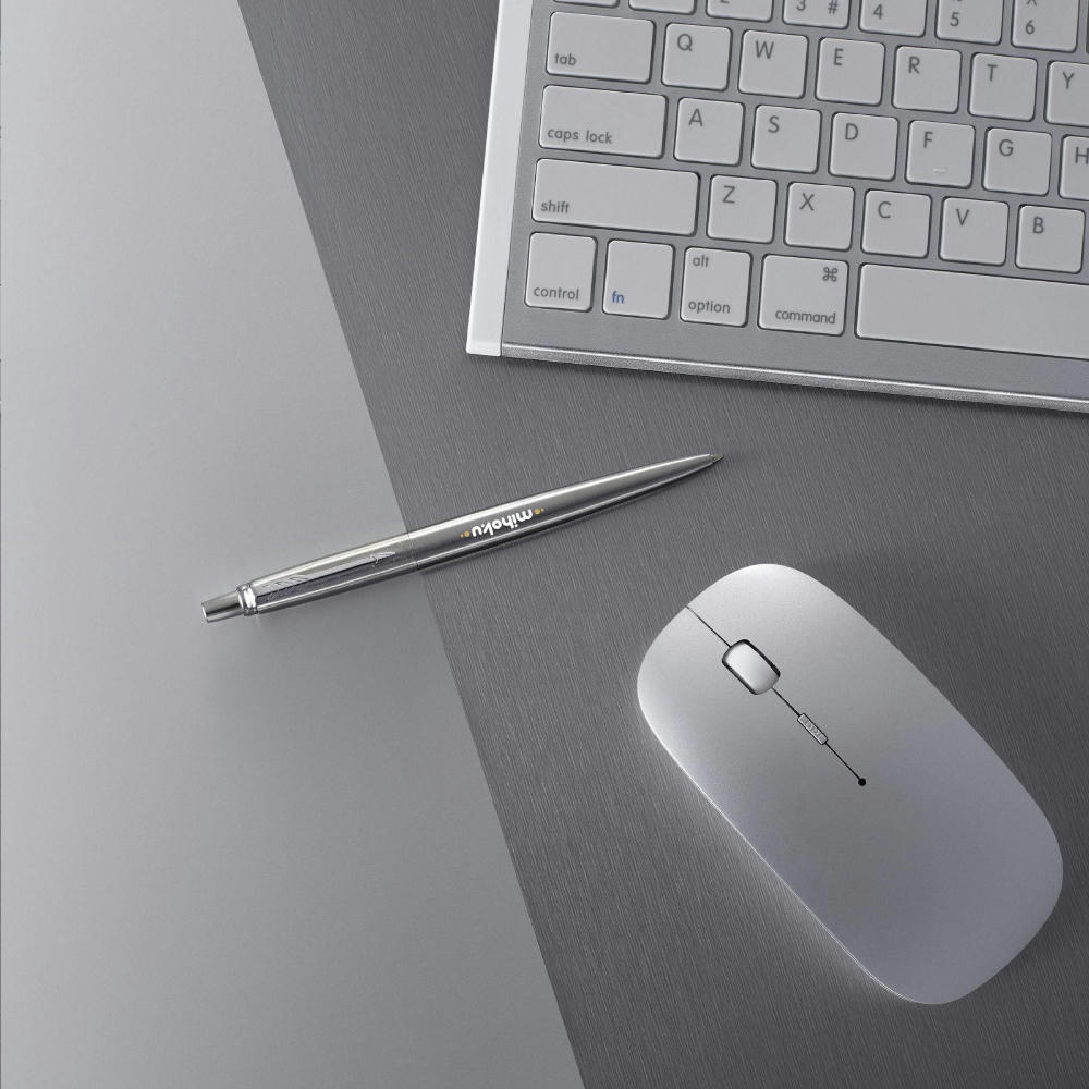 Parker Jotter Edelstahl Kugelschreiber - blau Werbeartikel