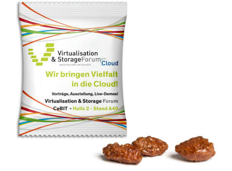 10 g - Gebrannte Mandeln - Standard-Folie transparent - 4c Euroskala