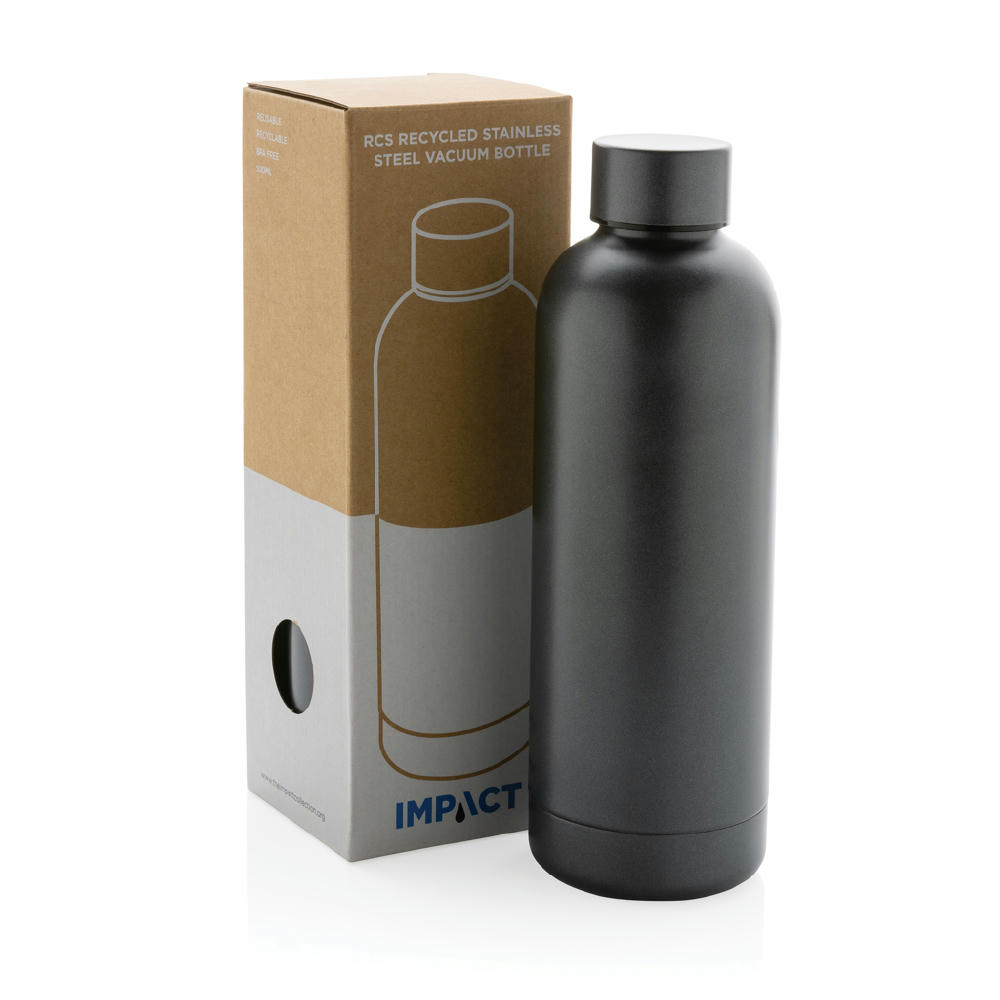 Impact Vakuumflasche aus RCS recyceltem Stainless-Steel Werbeartikel