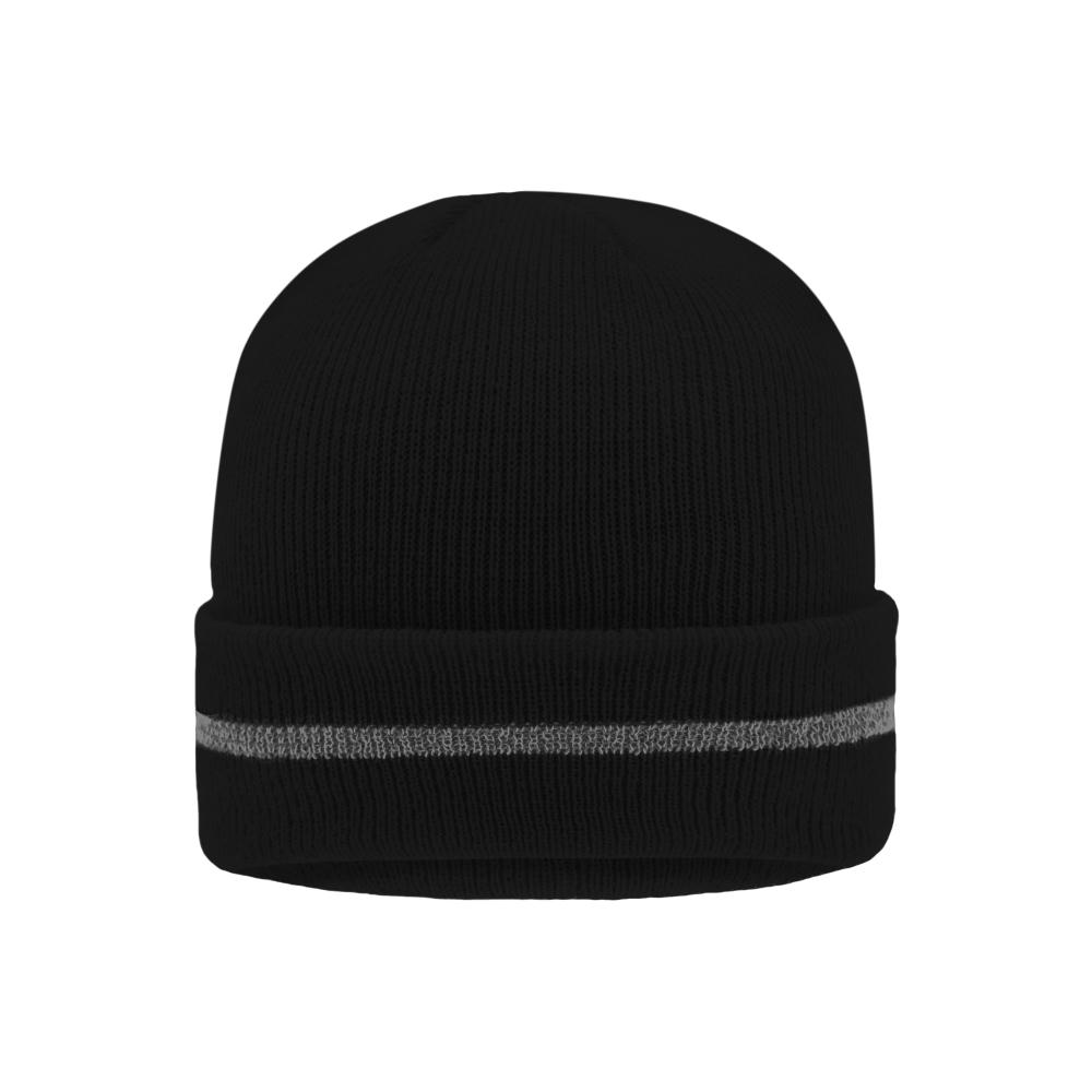 Product image Reflective Beanie - Klassische Strickmütze mit einem reflektierenden Streifen im Umschlag (ohne Schutzfunktion/keine PSA) Werbeartikel