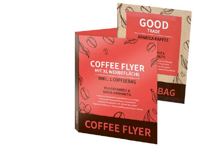 CoffeeFlyer - Good Trade - Individual Design Werbeartikel
