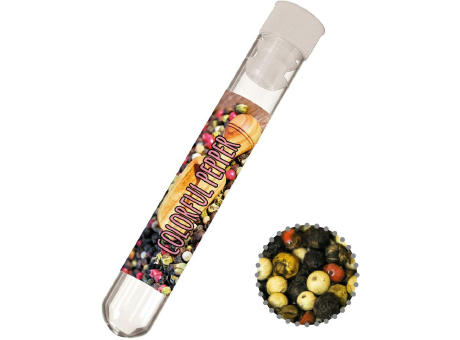 Product image Gewürzmischung bunte Pfefferkörner, ca. 5g, Reagenzglas Werbeartikel