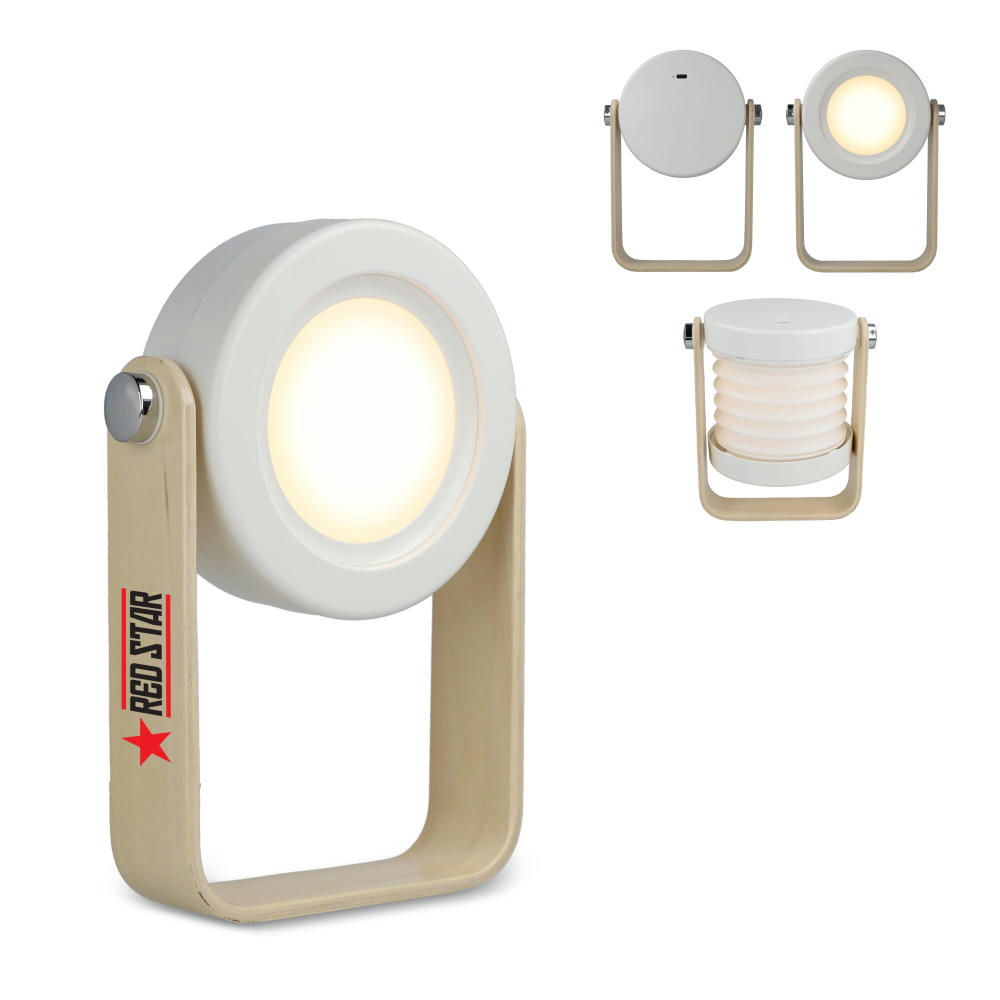 Coollux Multifunktions-LED-Lampe mit Bambusgriff Werbeartikel