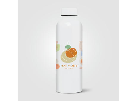 Norden Trinkflasche in glänzender Monochrom-Optik und wasserdicht aus rPET - 680 ml Werbeartikel