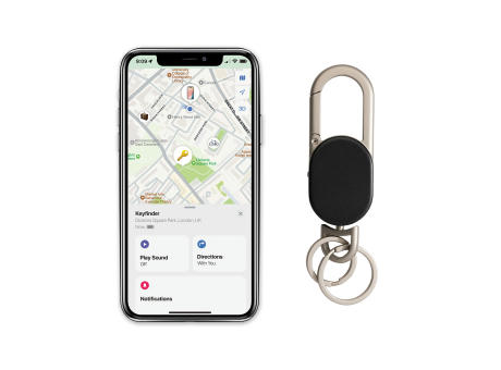 Schlüsselanhänger Keyfinder mit weltweiter Ortung und USB-C Werbeartikel
