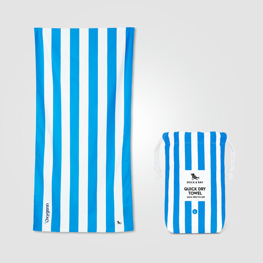 Dock & Bay Recycled Microfibre Quick Dry Sand Repel Beach Towel - 160 x 90 cm Werbeartikel