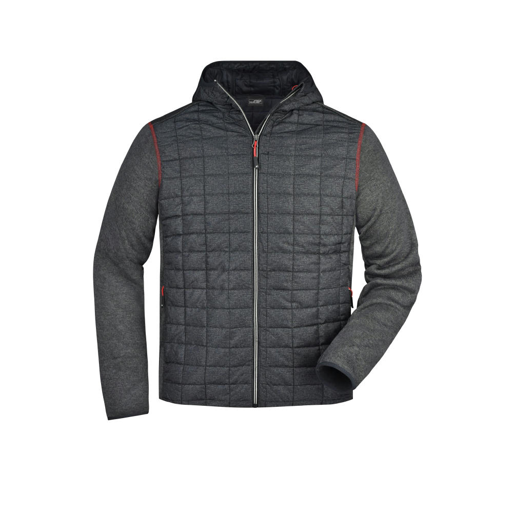 Men's Knitted Hybrid Jacket - Strickfleecejacke im stylischen Materialmix Werbeartikel