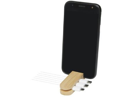 Product image Edulis Kabelmanager aus Bambus Werbeartikel
