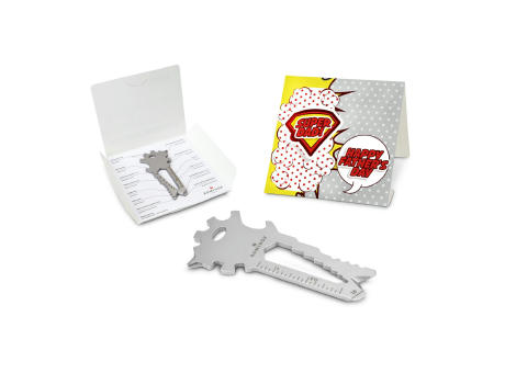Product image Geschenkartikel: ROMINOX® Key Tool Truck / LKW (22 Funktionen) im Motiv-Mäppchen Super Dad Werbeartikel