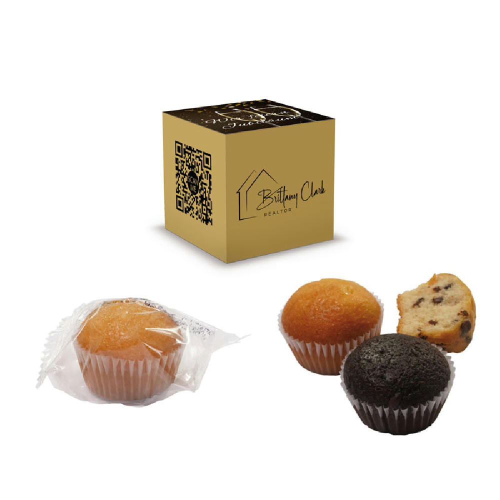 Mini-Muffin im Würfel  Werbeartikel