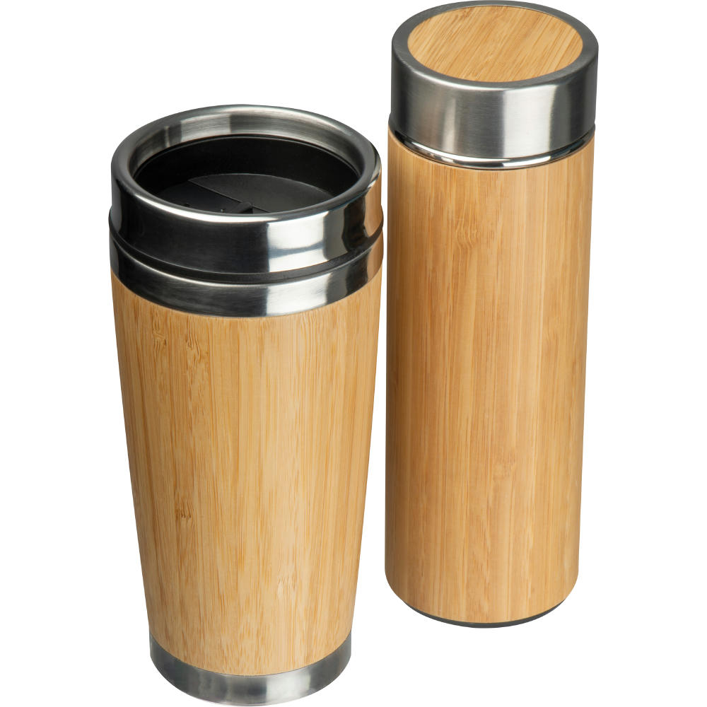 Product image Set aus Trinkbecher und Vakuum Trinkflasche Werbeartikel