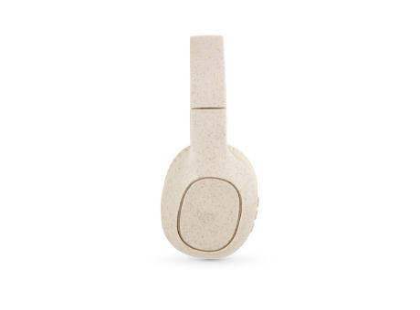 FEYNMAN. Kopfhörer wireless und faltbar mit 4 Stunden Akkulaufzeit aus Weizenstroh und ABS Werbeartikel