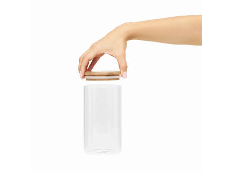 ECO STORAGE M - Glas-Vorratsdose, Füllmenge ca. 700 ml Werbeartikel