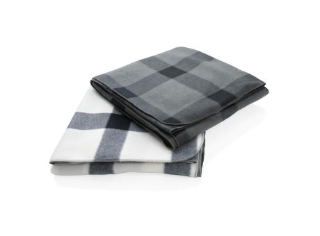 Weiche karierte Fleece-Decke Werbeartikel