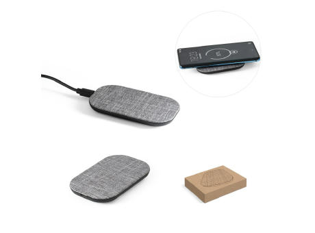 RENEWAL CHARGER. Superschnelles 15W wireless Ladegerät aus recyceltem PET (100 % rPET) bedrucken