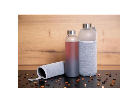 Product image Glasflasche mit Hülle "Iced" 1,0 l bedrucken