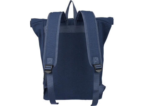 Rolltop-Rucksack Thaddeus aus recyceltem Poly-Baumwollgewebe (330 g/m2) bedrucken