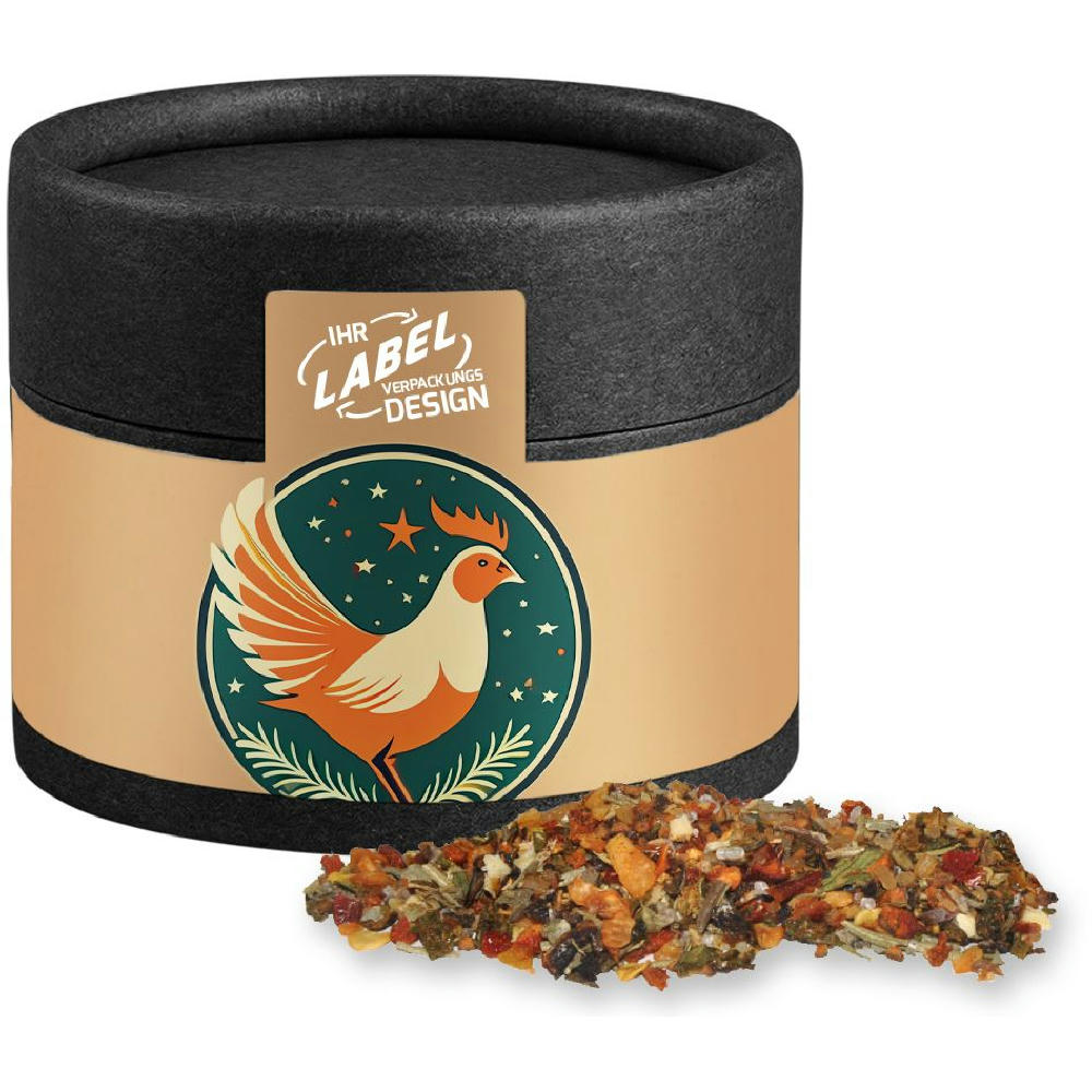 Product image Weihnachts Gewürzmischung Geflügel, ca. 30g, Kraftpapierdose Mini schwarz Werbeartikel
