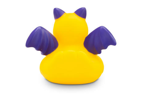 Werbeente Batduck Superheld gelb-lila Werbeartikel